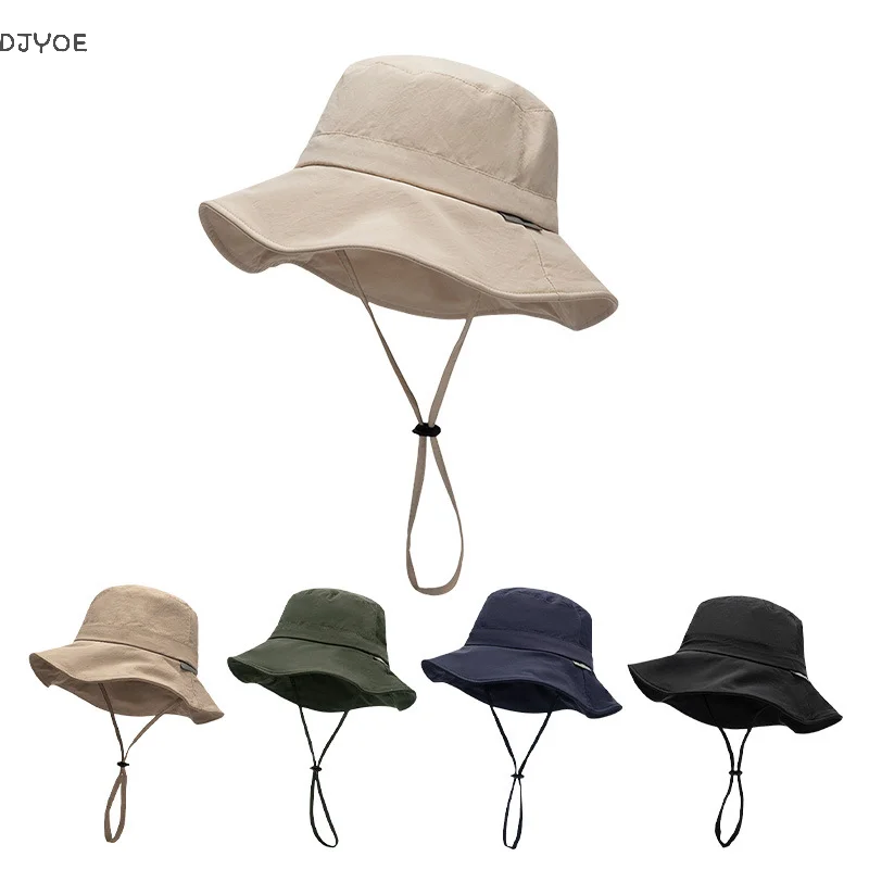 DJYOIE Nowy Kapelusz typu Bucket na Cztery Pory Roku, Szybkoschnący, Lekki, Składany, Łatwy do Przechowywania, Kapelusz Przeciwsłoneczny, Kapelusz na Wędrówki, Kapelusz Wędkarski