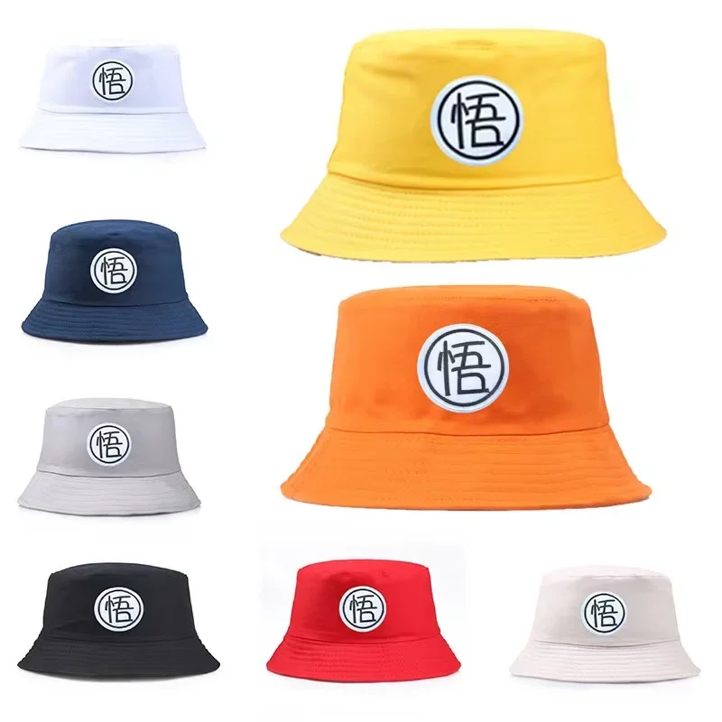 Hurtownia 2024 New Cartoon Anime Ball Bucket Hat Women Men China Wukong Printed Fisherman Hat Fashion Round Badge Panama Sun Hat