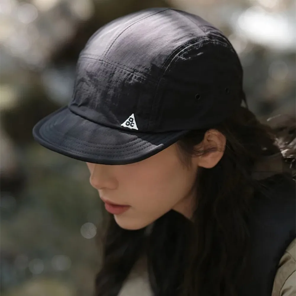 Japońskie Retro szybkoschnące czapki z daszkiem z krótkim rondem unisex letni krem ​​do opalania na zewnątrz na co dzień wszechstronny 5-klapowy kapelusz kempingowy