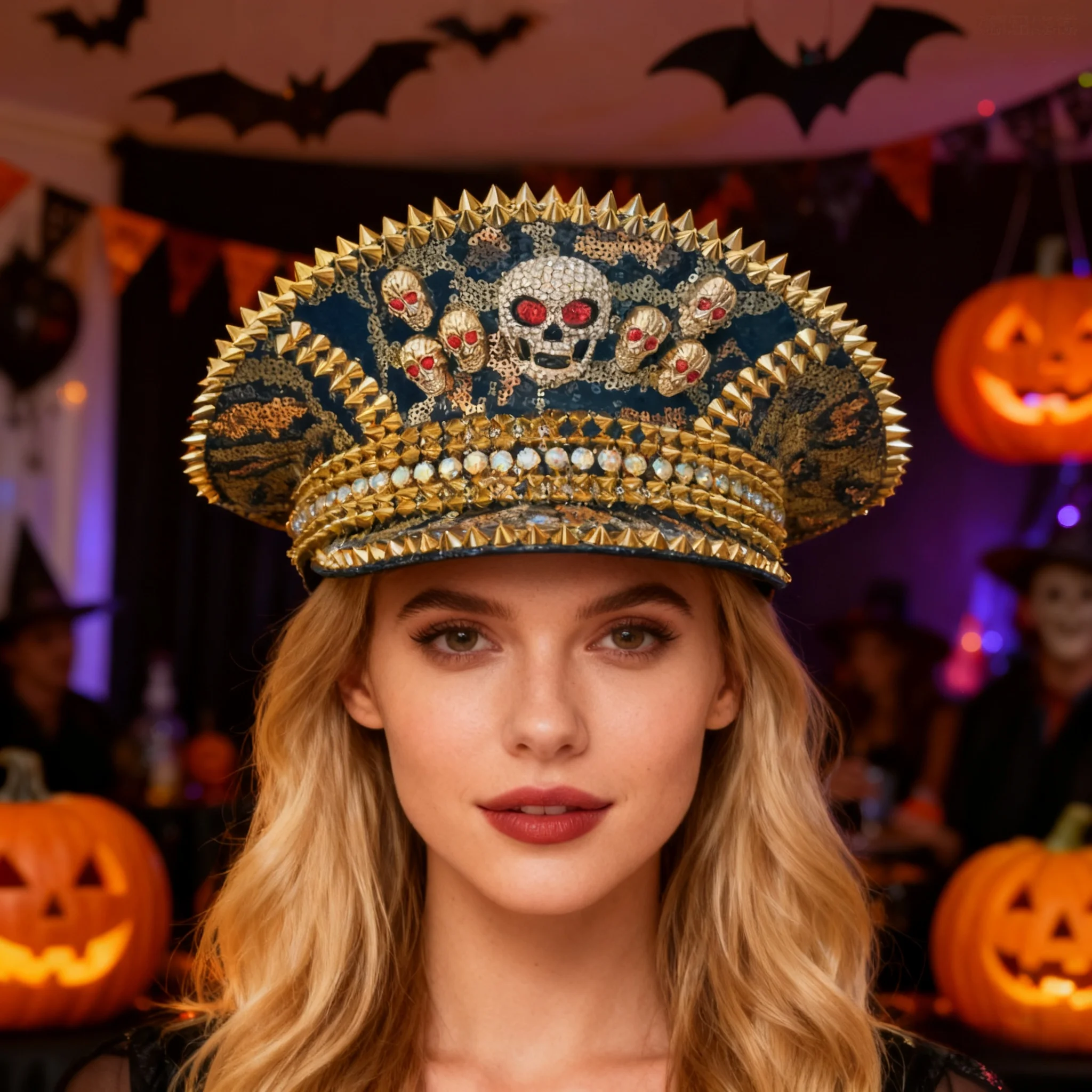 Kapelusz kapitański steampunk z dżetami na festiwal muzyczny, Halloween, dyskotekę, Burning Man, vintage’owa czapka wojskowa dla kobiet i mężczyzn