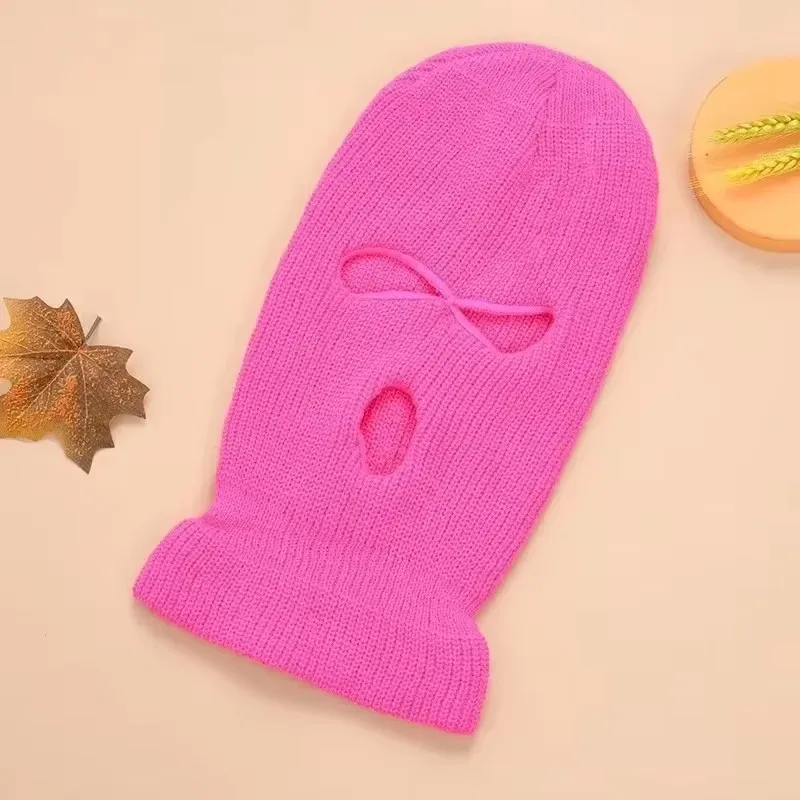 Kominiarka Maska Czapka Zimowa Neonowa Maska Zielona Halloweenowa Czapka na Imprezę Motocykl Rower Narty Jazda na Rowerze Kominiarka Różowe Maski