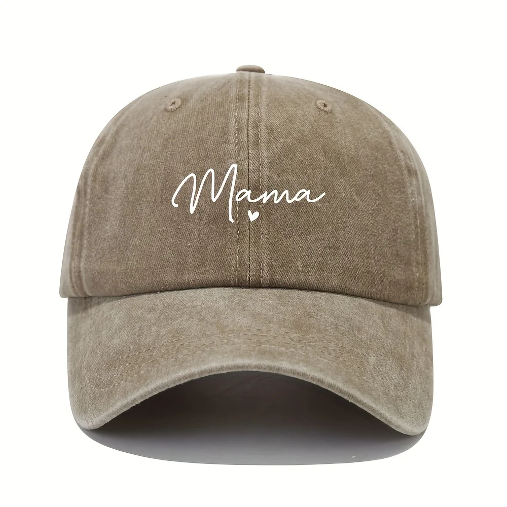 Mama uwielbia wzorzyste czapki bejsbolówki z nadrukiem, retro i modne damskie codzienne sprane czapki typu „dad hat”, miękkie czapki sportowe na zewnątrz