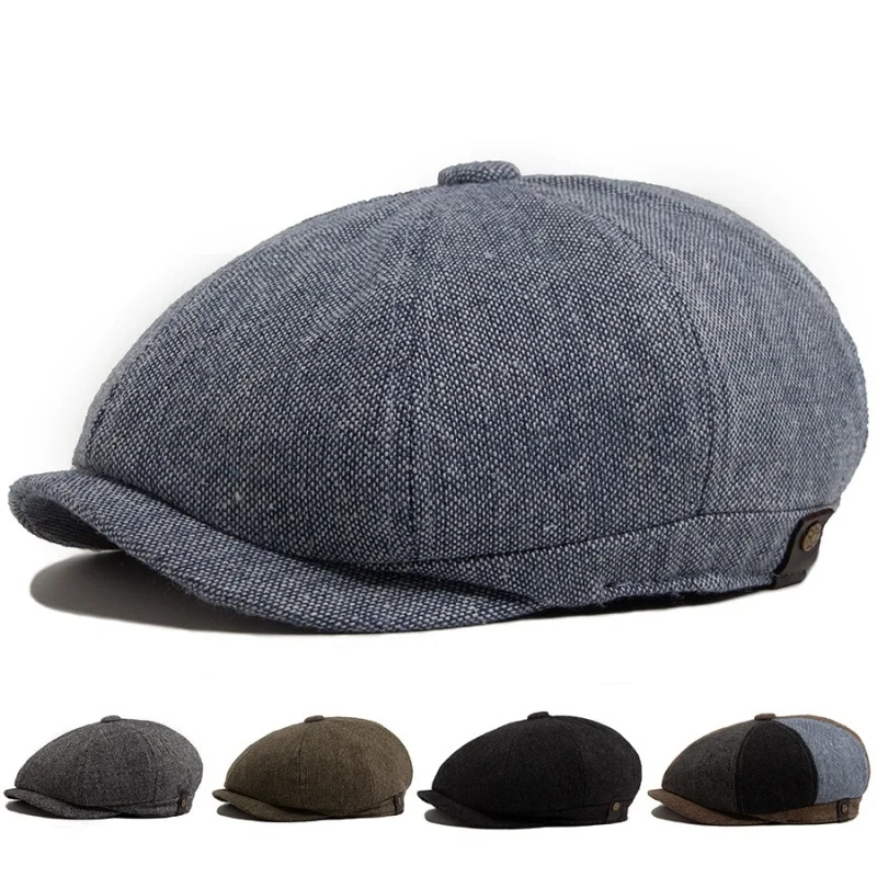 Męskie kaszki typu newsboy, kapelusze Peaky w stylu vintage z jodełkowym wzorem, damskie codzienne berety w paski, kapelusz Gatsby z płaskim rondem, rozmiar 55-60 cm Męskie kaszki typu newsboy, kapelusze Peaky w stylu vintage z jodełkowym wzorem, damskie codzienne berety w paski, kapelusz Gatsby z płaskim rondem, rozmiar 55-60 cm