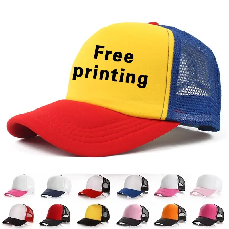 Mężczyźni kapelusz niestandardowe logo spersonalizowane druk wzór DIY kierowca ciężarówki siatka baseball Cap turystyka drużyna działalność reklama Cap