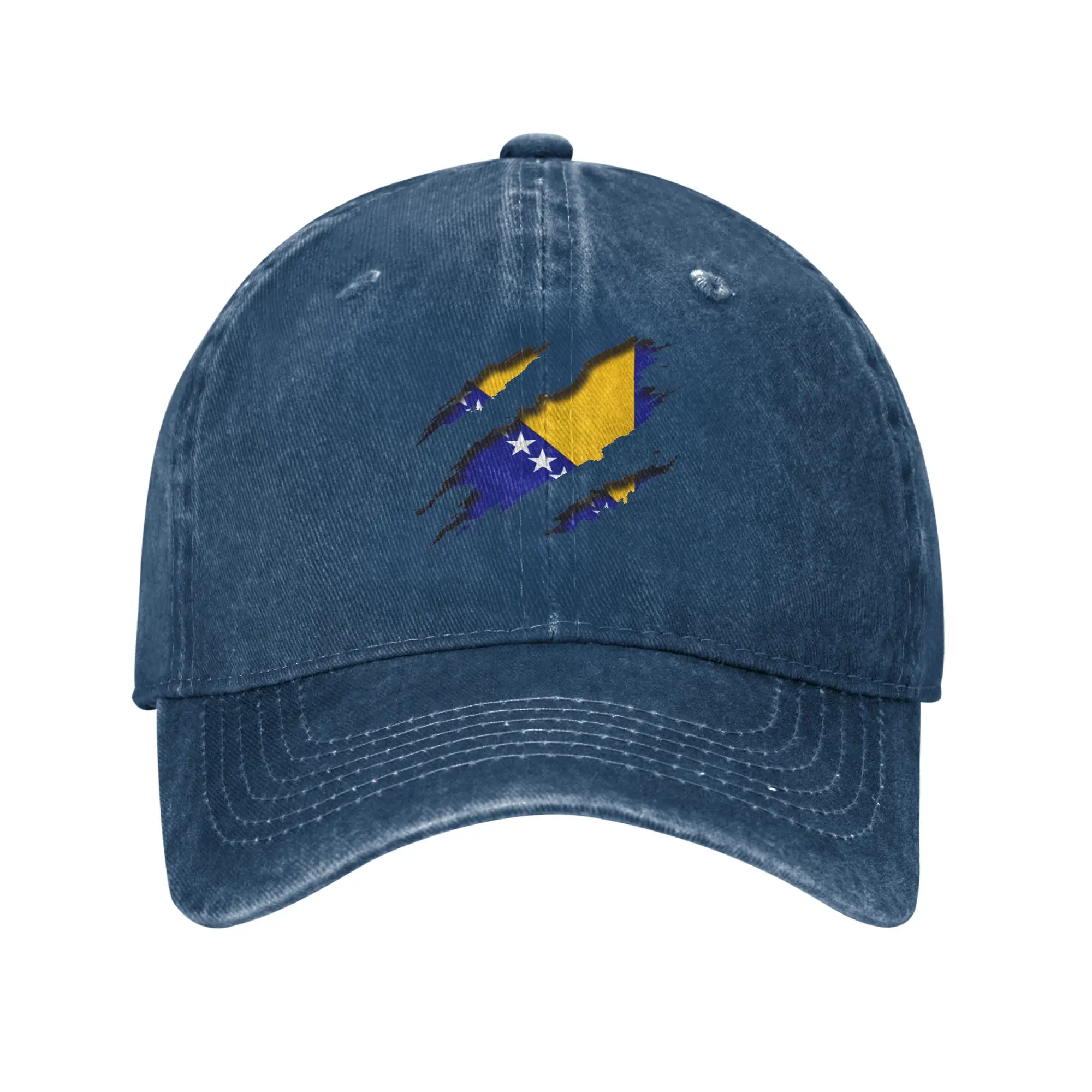 Mężczyźni Kobiety Bosna i Hercegowina piłka nożna czapka stroje czapka z daszkiem bejsbolówka codzienna czapka typu snapback regulowana