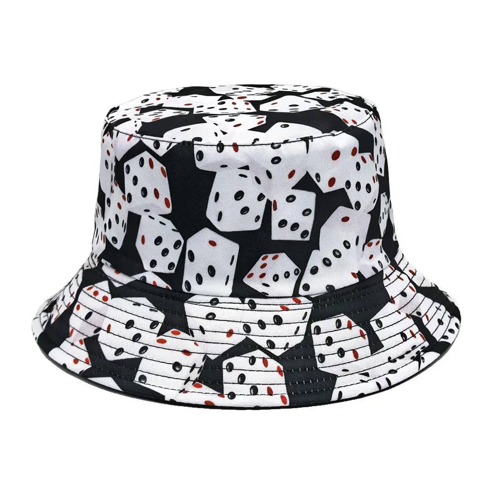 Modny kapelusz typu bucket hat z nadrukiem dla kobiet i mężczyzn, casualowy kapelusz rybacki, na podróże, na plażę, ochrona przed słońcem, Panama, hip hop, streetwear