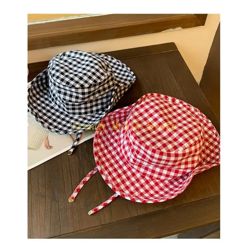 N5KB Elegancki kapelusz typu Bucket Kapelusz umywalkowy z ozdobną kokardką Summer Essential