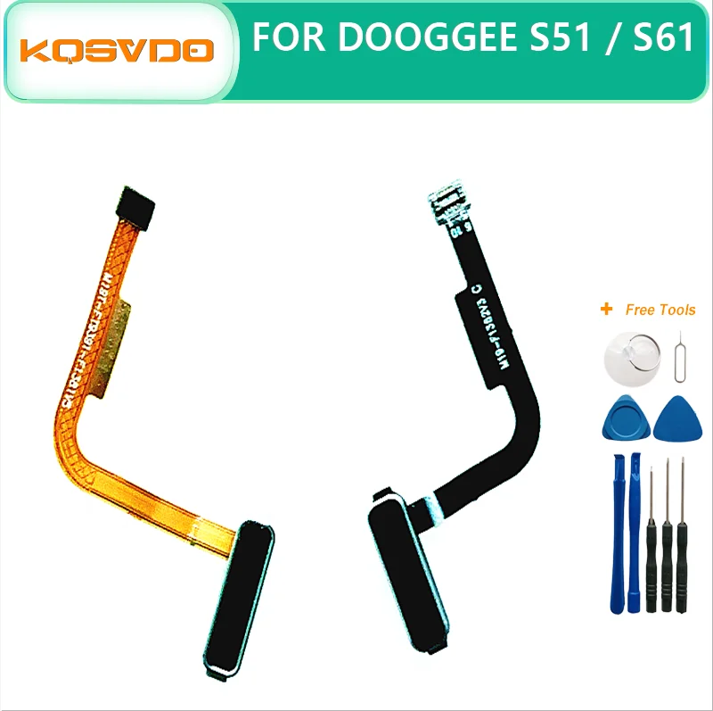Nowość dla Doogee S51/S61/S61 PRO elementy przycisku linii papilarnych czujnik taśma flex