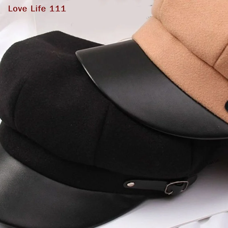 Nowy Beret w Stylu Vintage, Czapka Gazeciarza, Regulowana Czapka Jesienno-Zimowa, Beret Ośmiokątny, Miękki Wełniany Beret Damski, Berety, Czapka Malarska