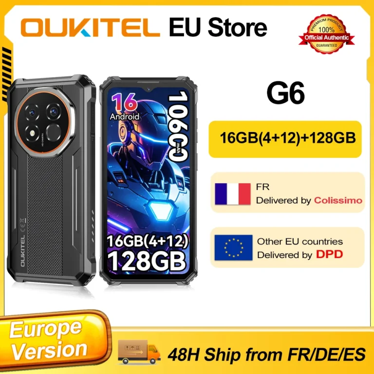 OUKITEL 16GB(4+12)+128GB Unisoc T615 4G 64MP 6,52 cala 90Hz 10600mAh NFC Dual SIM - zdjęcie 1