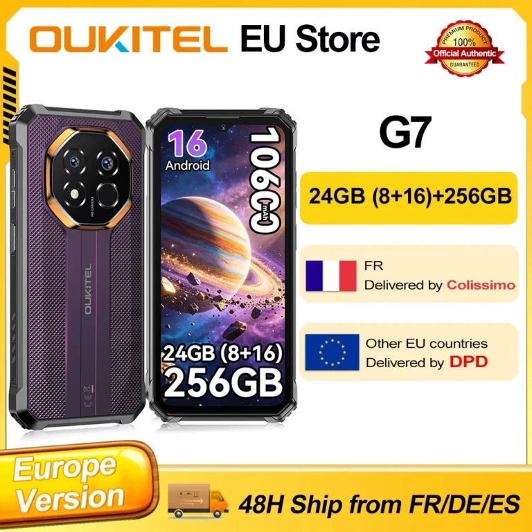 OUKITEL G7 Wytrzymały smartfon Android 16 24GB (8+16)+256GB 10600mAh 64MP – Unisoc - zdjęcie 1