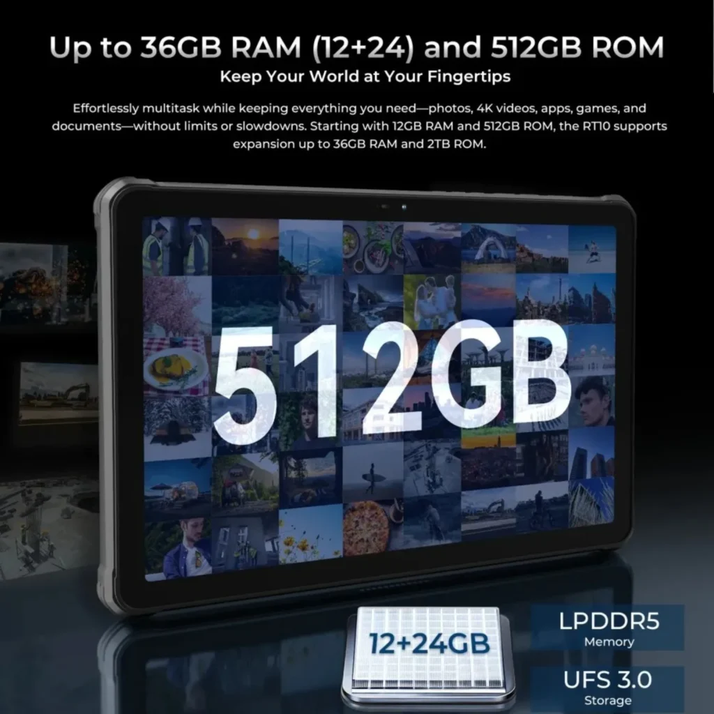 OUKITEL RT10 MTK 7400X CPU 5G Wytrzymały Tablet 11 cali FHD+IPS 25000mAh – Android