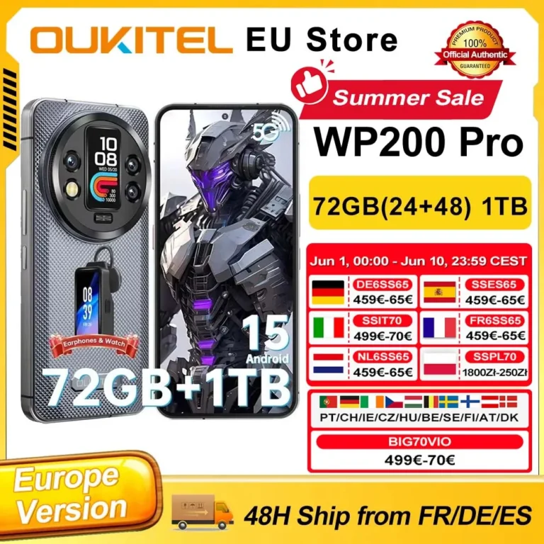OUKITEL WP200 Pro Android 15 72GB(24+48) 1TB Wytrzymały Smartfon 5G 6.7'' 120Hz - zdjęcie 1