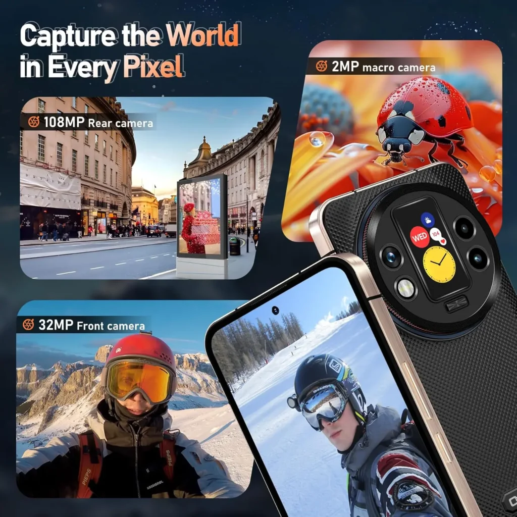 OUKITEL WP200 Pro Android 15 Wytrzymały Telefon 5G Odblokowany – 72GB RAM+1TB ROM