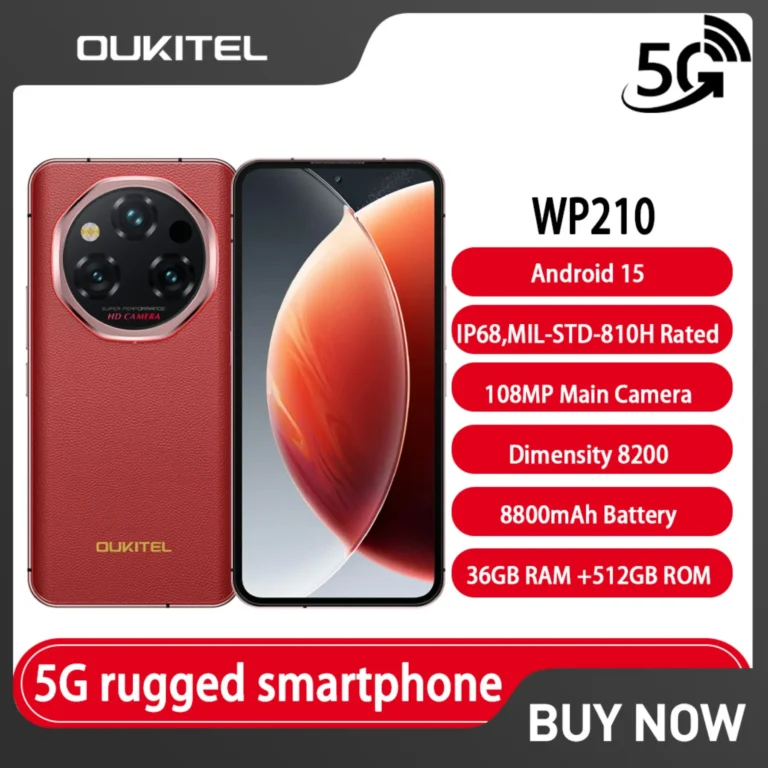 OUKITEL WP210 Wytrzymały telefon Dimensity 8200 NFC 36GB+512GB 8800mAh 45W 6.7 – 5G - zdjęcie 1