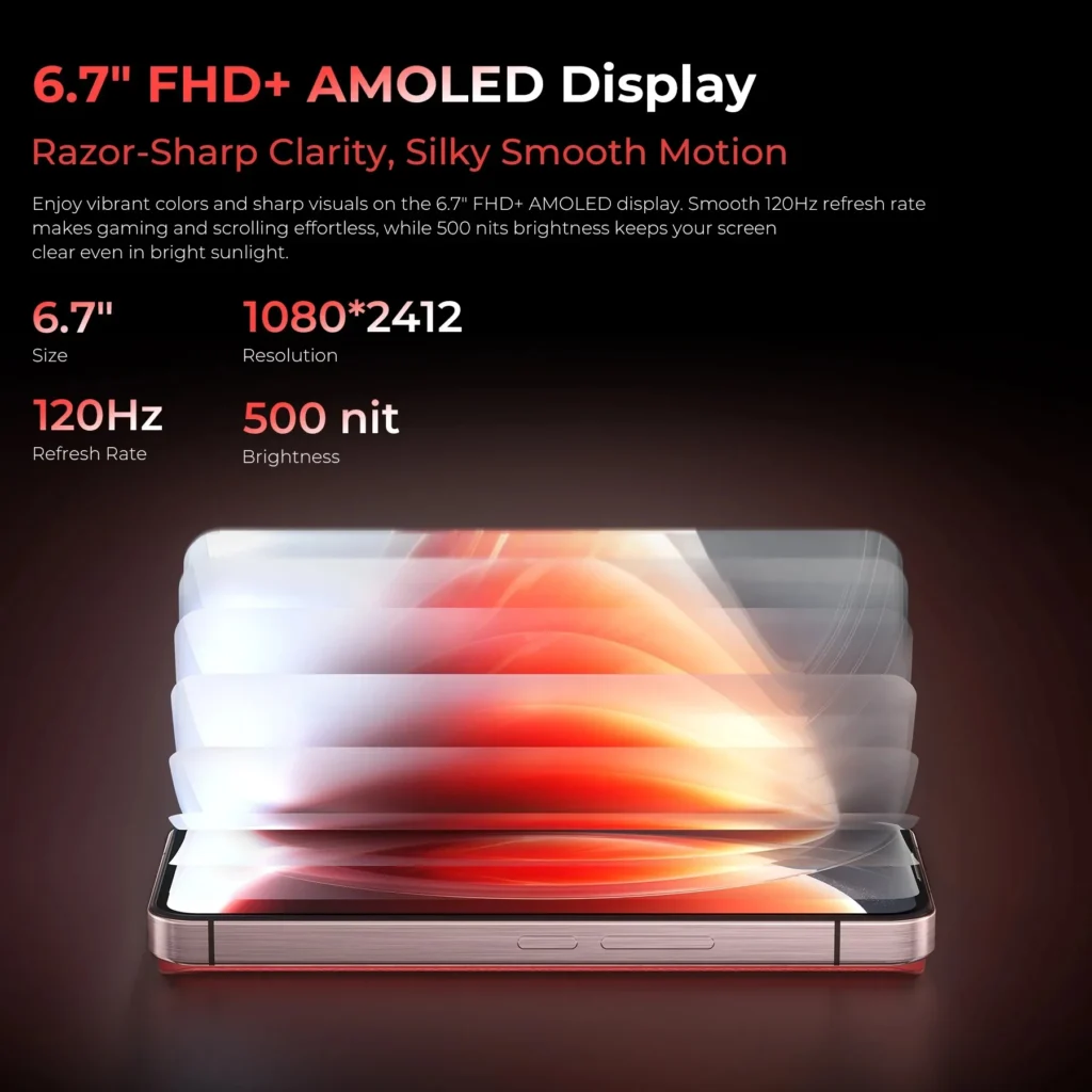 OUKITEL WP210 Wytrzymały telefon Dimensity 8200 NFC 36GB+512GB 8800mAh 45W 6.7 – 5G