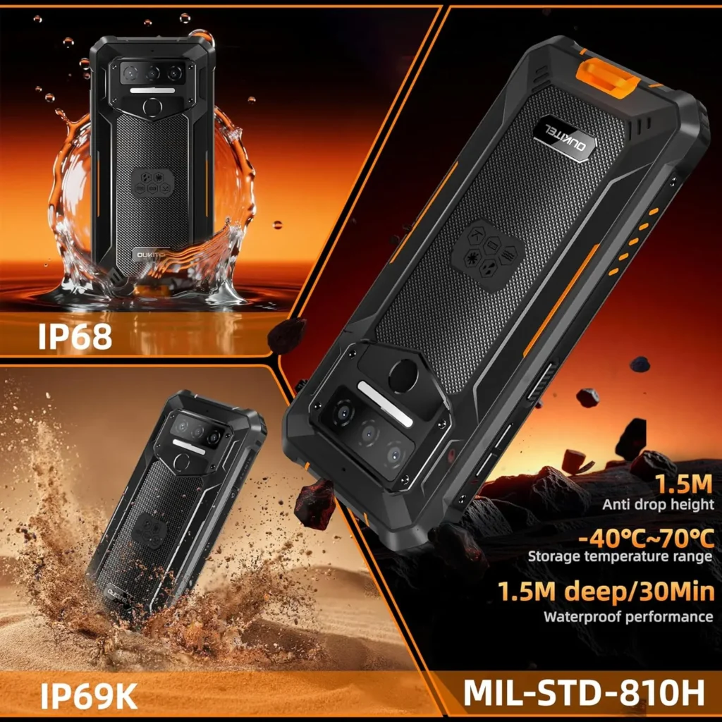 OUKITEL WP23 Plus Wytrzymały Telefon Odblokowany, Bateria 2026-10600mAh, 128GB/TF