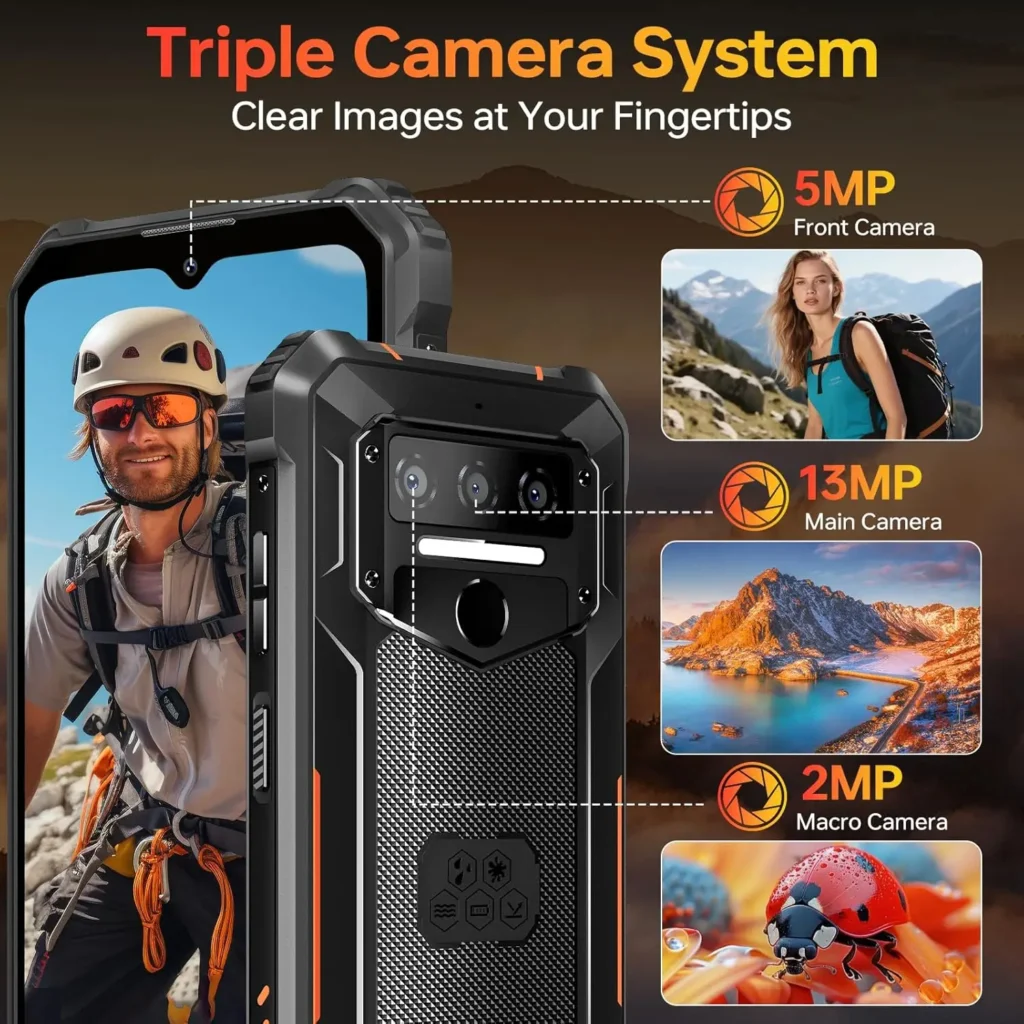 OUKITEL WP23S Wytrzymały Telefon Odblokowany, Bateria 2026-10600mAh, 64GB/TF 1TB