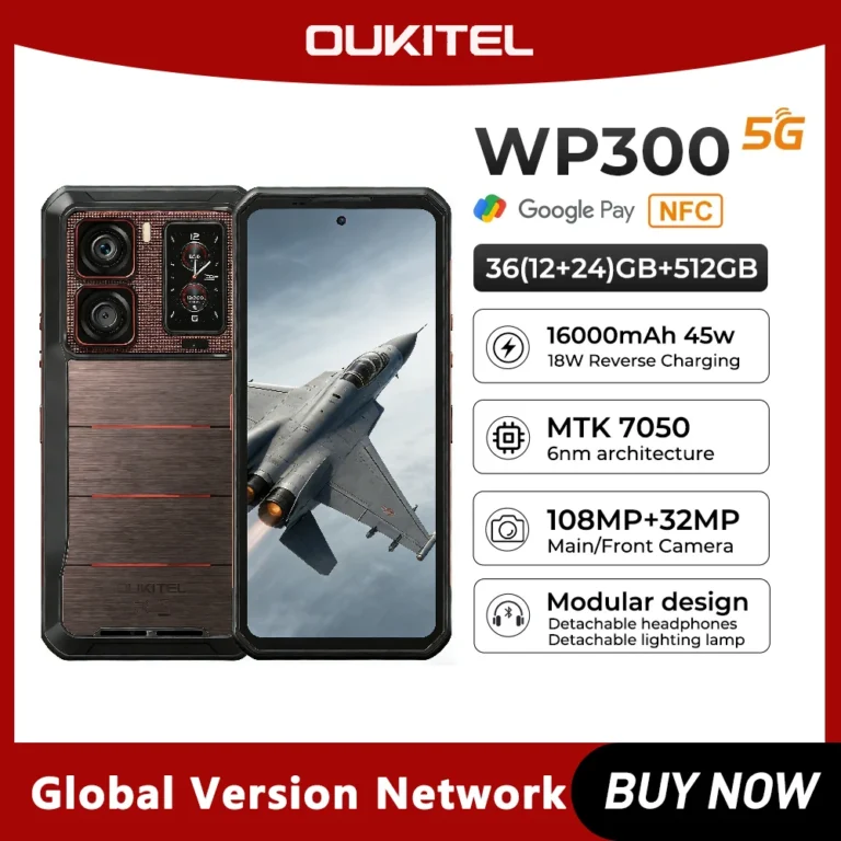 Oukitel WP300 Wytrzymały Telefon 16000mAh 36GB（12+24）GB+512GB Modułowe, odłączane - zdjęcie 1