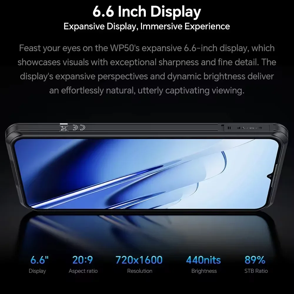 OUKITEL WP52 Ultracienki, wytrzymały telefon 5G 16 GB (4+128) 256 GB 48 MP 6500