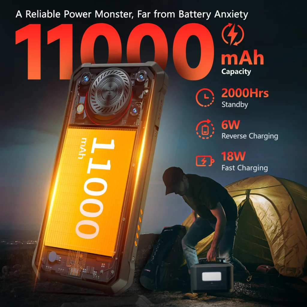 OUKITEL WP53 PRO Odblokowany – 24(8+16)GB+256GB, Bateria 11000mAh, Android 15, 50MP