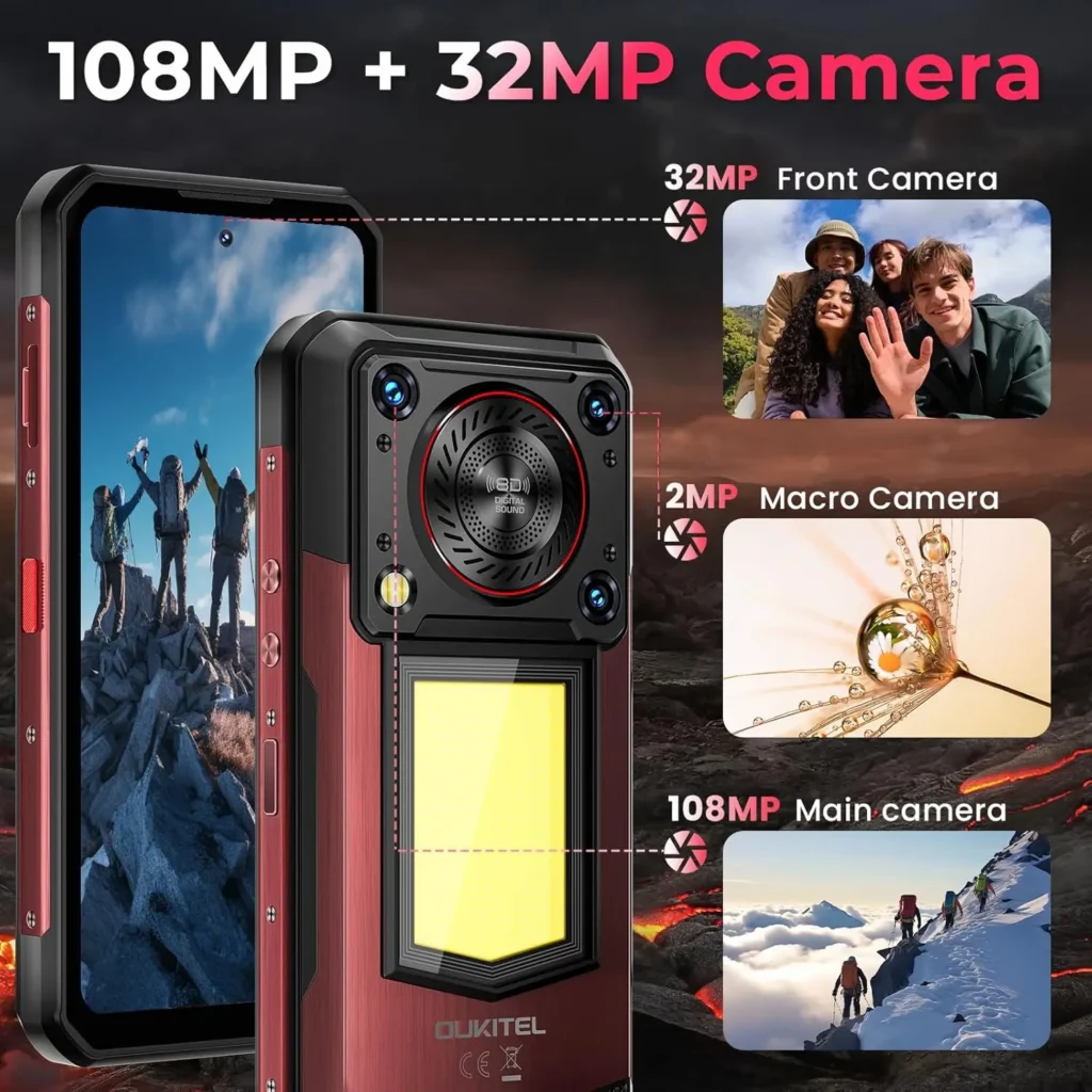 OUKITEL WP56 5G Wytrzymały Smartfon Odblokowany – 36GB+512GB/2TB Android 15, 16000mAh