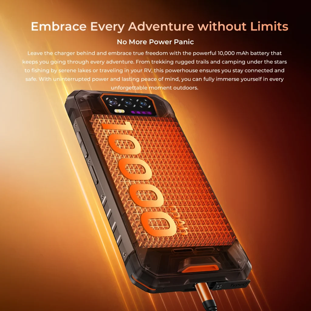 OUKITEL WP58 Pro Android 15 24 GB (8 + 16) RAM 512 GB ROM 10000 mAh 33 W 6,7” HD