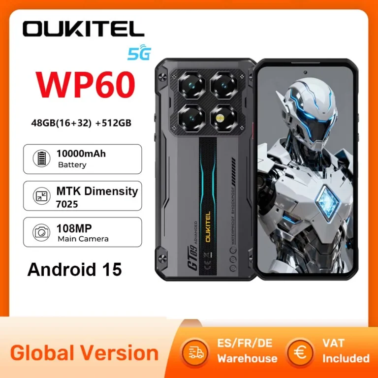 OUKITEL WP60 – 5G, 10000 mAh, ekran 7,2” 120 Hz, Android 15, Dimensity 7025 Call, NFC - zdjęcie 1