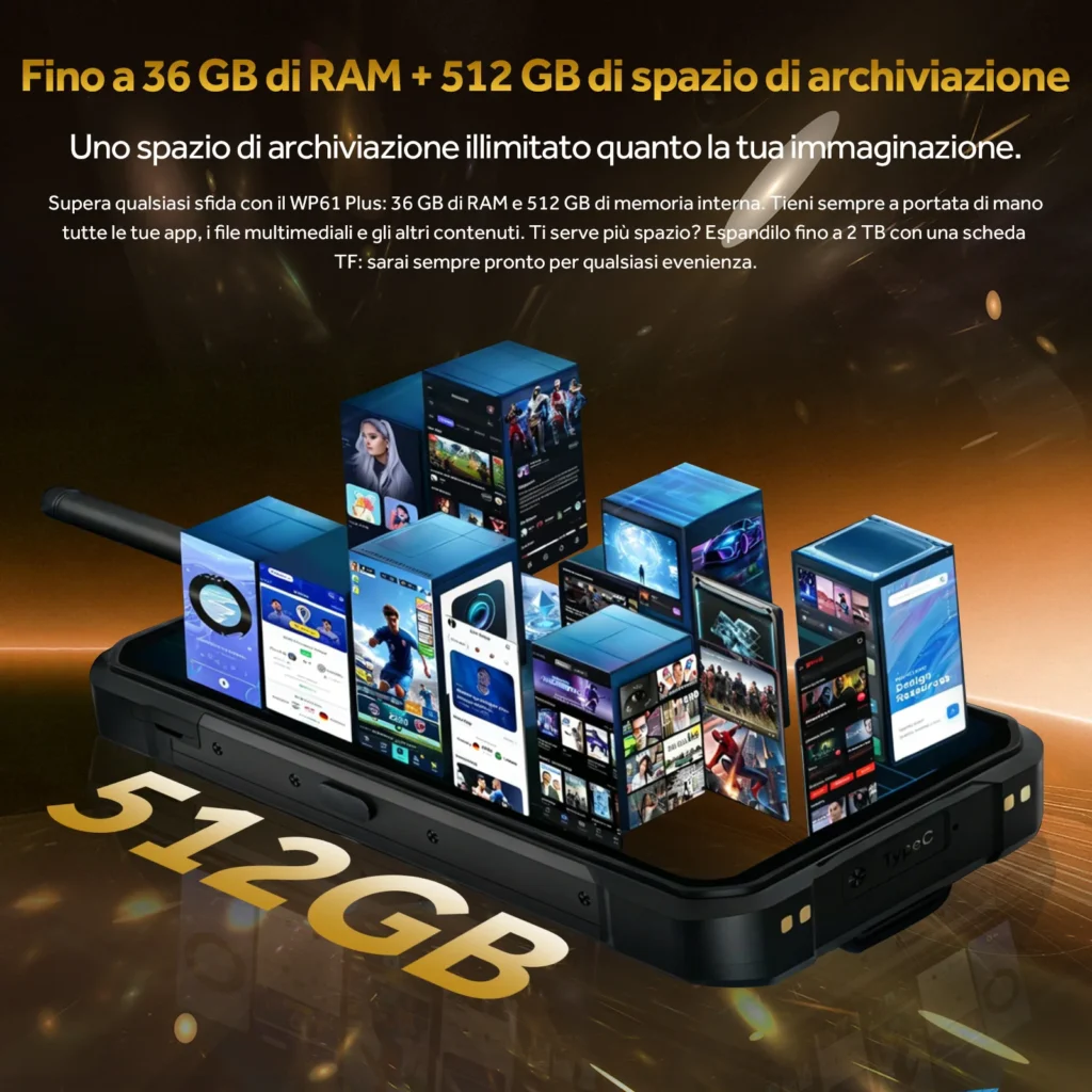 OUKITEL WP61PLUS 5G Android 16 z systemem Android 16, odblokowany, wyświetlacz