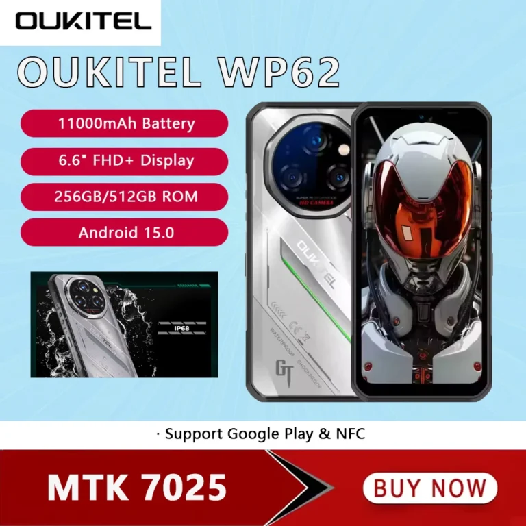 Oukitel WP62 11000mAh Bateria 5G Wytrzymały Smartfon Android 15 256GB/512GB ROM - zdjęcie 1