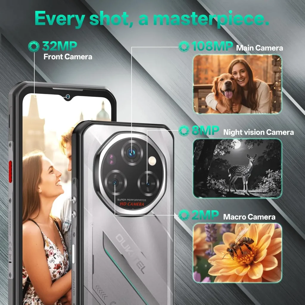 OUKITEL WP62 5G Wytrzymały smartfon odblokowany z systemem Android – Android 15