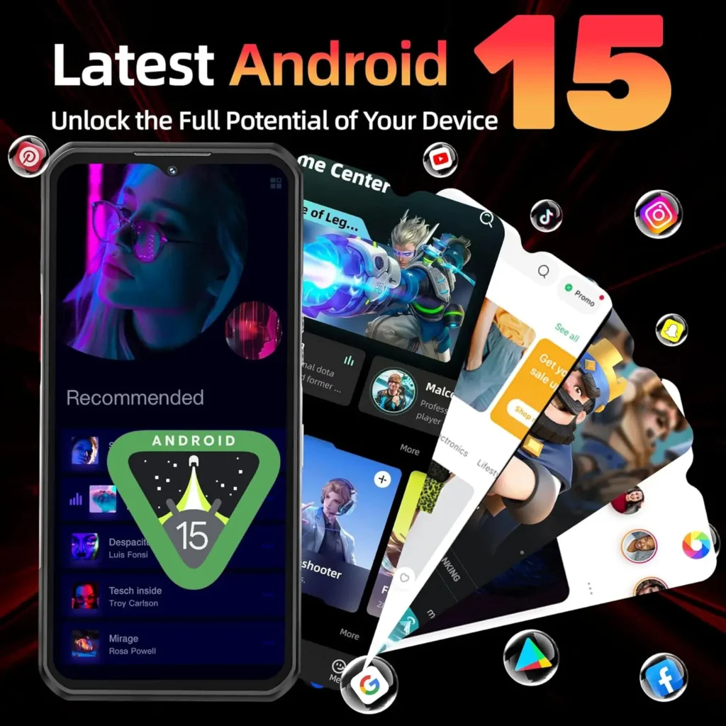 OUKITEL WP62 Wytrzymały telefon 5G, odblokowany, bateria 11000mAh/33W – 108MP