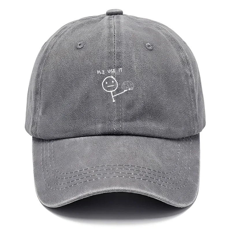 Personalizowana Śmieszna Czapka Bejsbolówka z Bawełny Vintage z Efektem Sprania, Regulowana Czapka typu Trucker z Postarzanym Wyglądem dla Kobiet i Mężczyzn, Czapka Kreatywnego Myślenia