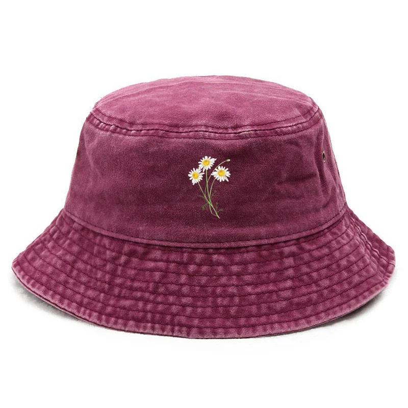 Personalizowany kapelusz typu bucket hat z bawełny, postarzany, w stylu vintage, kapelusz wędkarski dla kobiet, ochrona przed słońcem, na imprezy ogrodowe i aktywności na świeżym powietrzu, w stylu bohemy