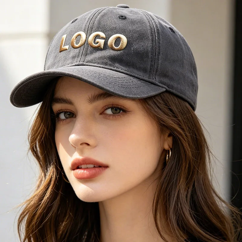 Produkty do dropshippingu 2026, personalizowane regulowane czapki męskie, czapki z wypukłymi literami dla kobiet, oddychające czapki przeciwsłoneczne, unisex czapki baseballowe
