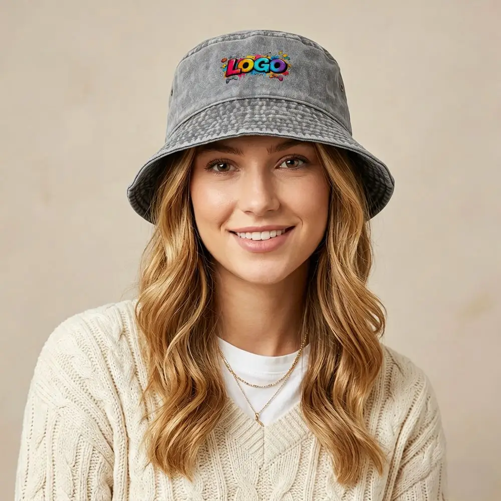 Wiskozowy kapelusz typu bucket hat dla kobiet i mężczyzn, na zewnątrz, regulowany, oddychający, lekki, modny, klasyczny design, idealny na wakacje