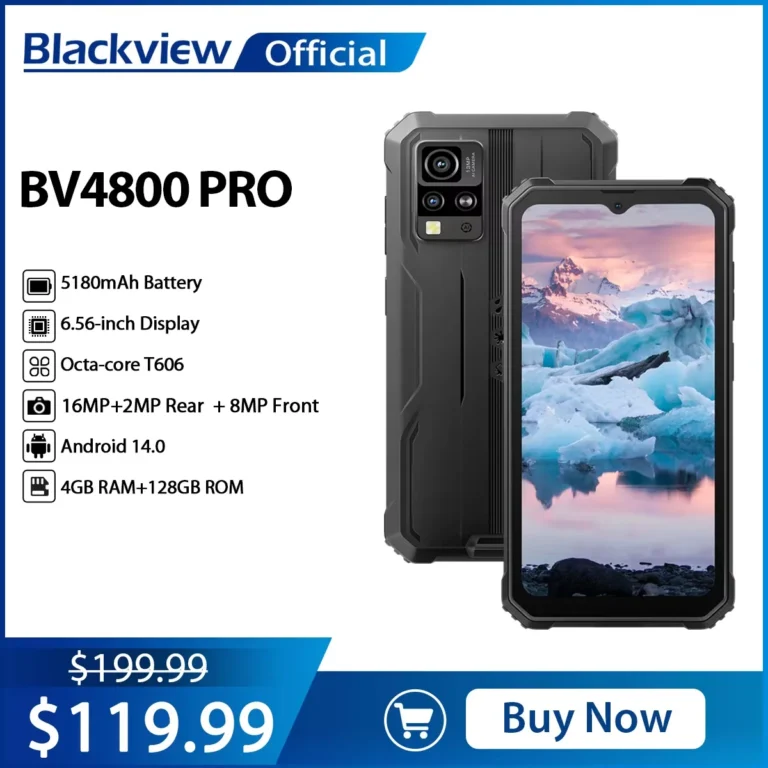 Wytrzymały smartfon Blackview BV4800 PRO 6,56-calowy wyświetlacz IPS - zdjęcie 1