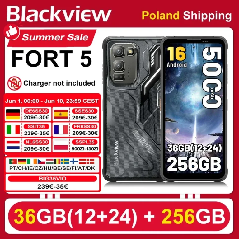 Wytrzymały Smartfon Blackview FORT 5, (12+24) + , Ekran 6.78 - zdjęcie 1