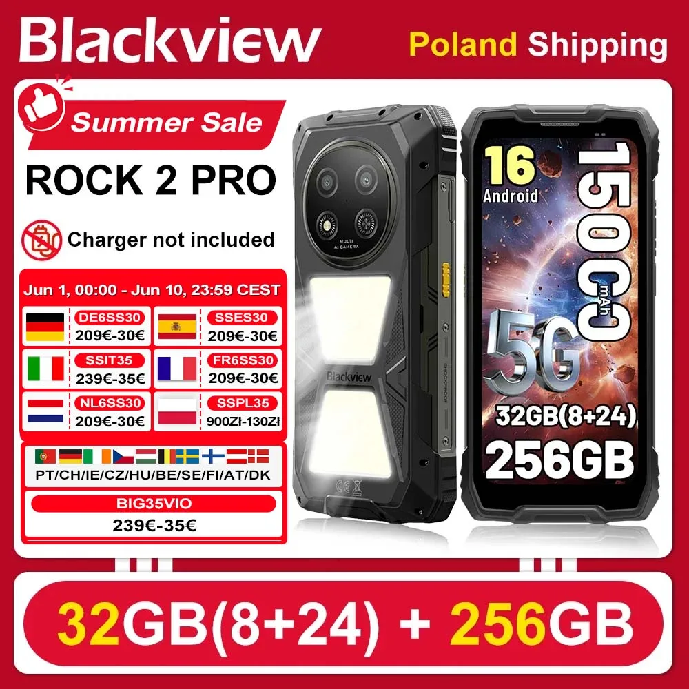 Blackview ROCK 2 Pro 5G – Pancerny Smartfon 15000 mAh i 120 Hz