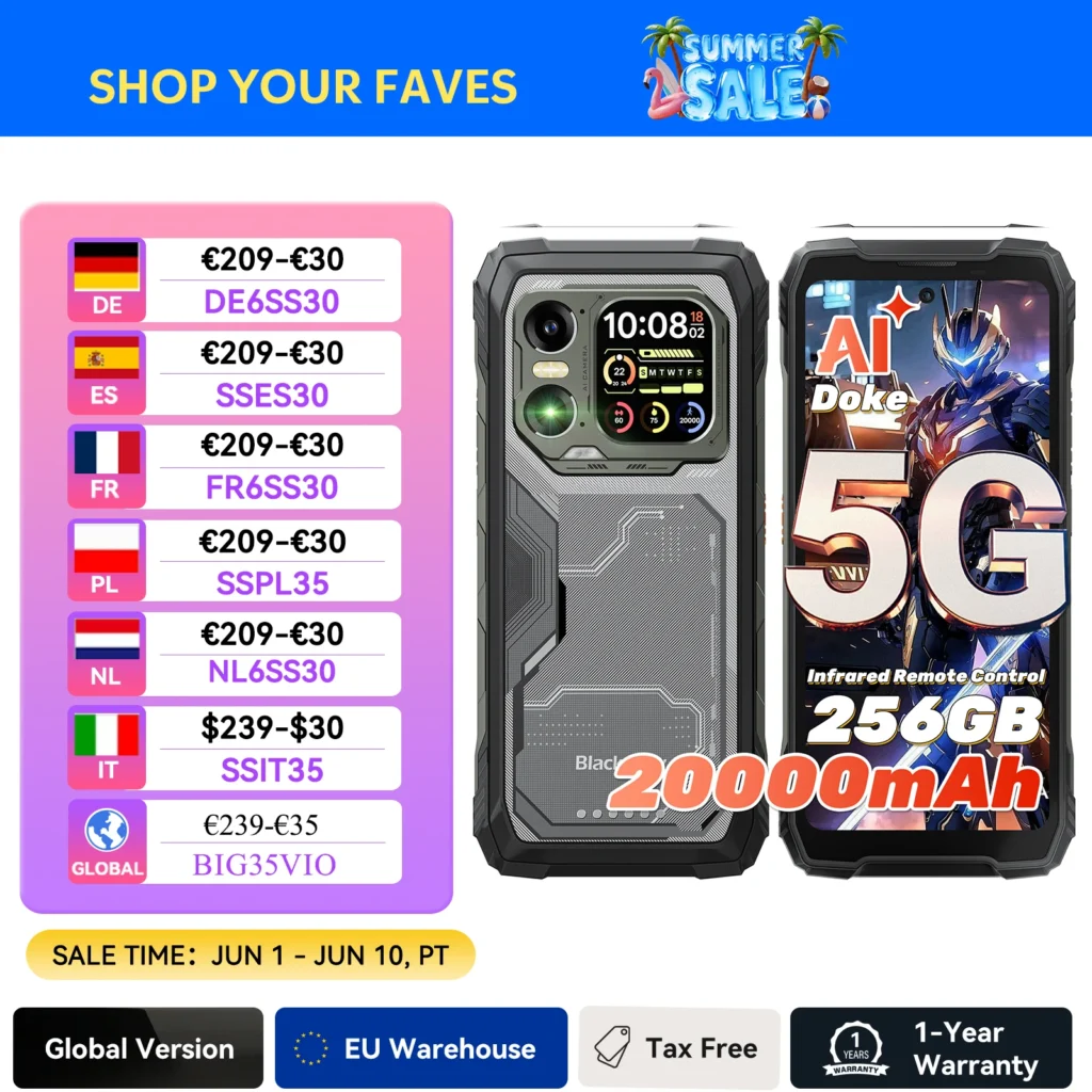 Wytrzymały smartfon Blackview XPLORE 1, wodoodporny smartfon outdoorowy…