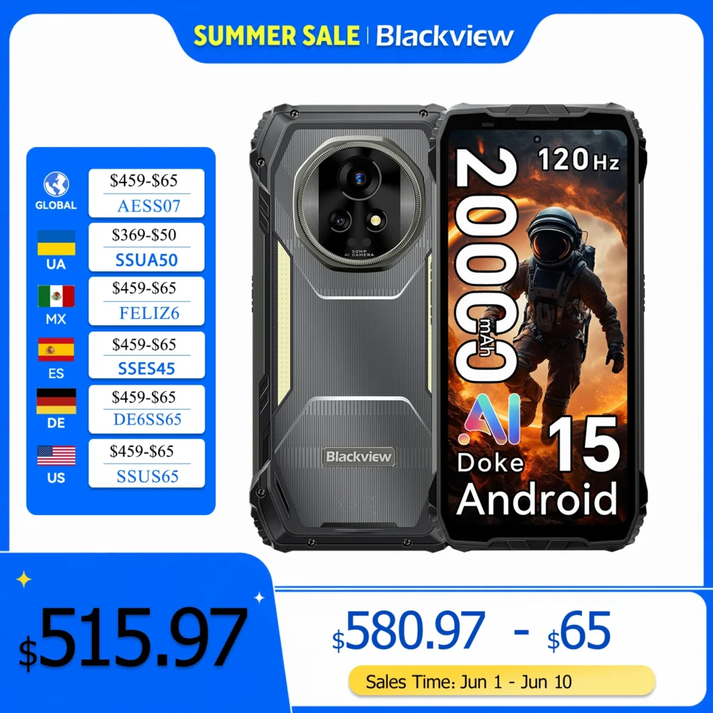 Wytrzymały smartfon Blackview XPLORE 2 5G, ekran AMOLED 6,73 cala