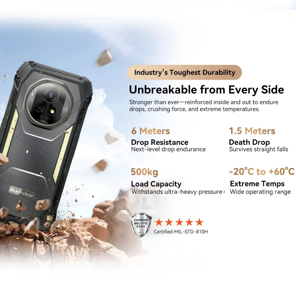 wytrzymały smartfon Blackview XPLORE 2 Projector 5G AI z projektorem, 6…