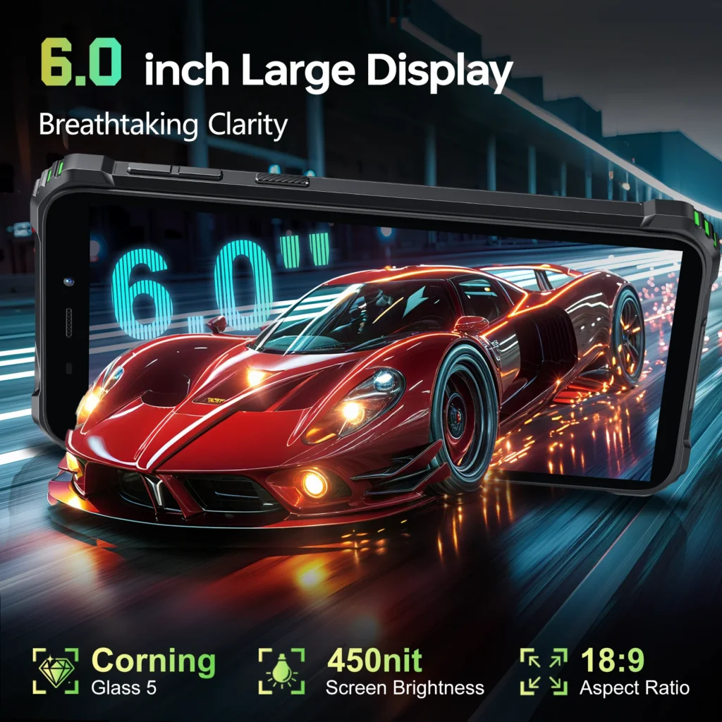 Wytrzymały smartfon OUKITEL G3, odblokowany – 16GB+256GB/1TB TF, 6-calowy, 6300mAh