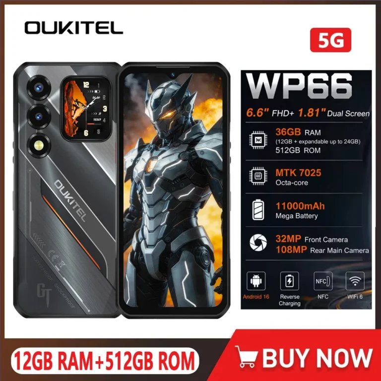 Wytrzymały smartfon OUKITEL WP66 5G, 11000mAh, 12GB+512GB, 6.6 – Android 16, 108MP - zdjęcie 1