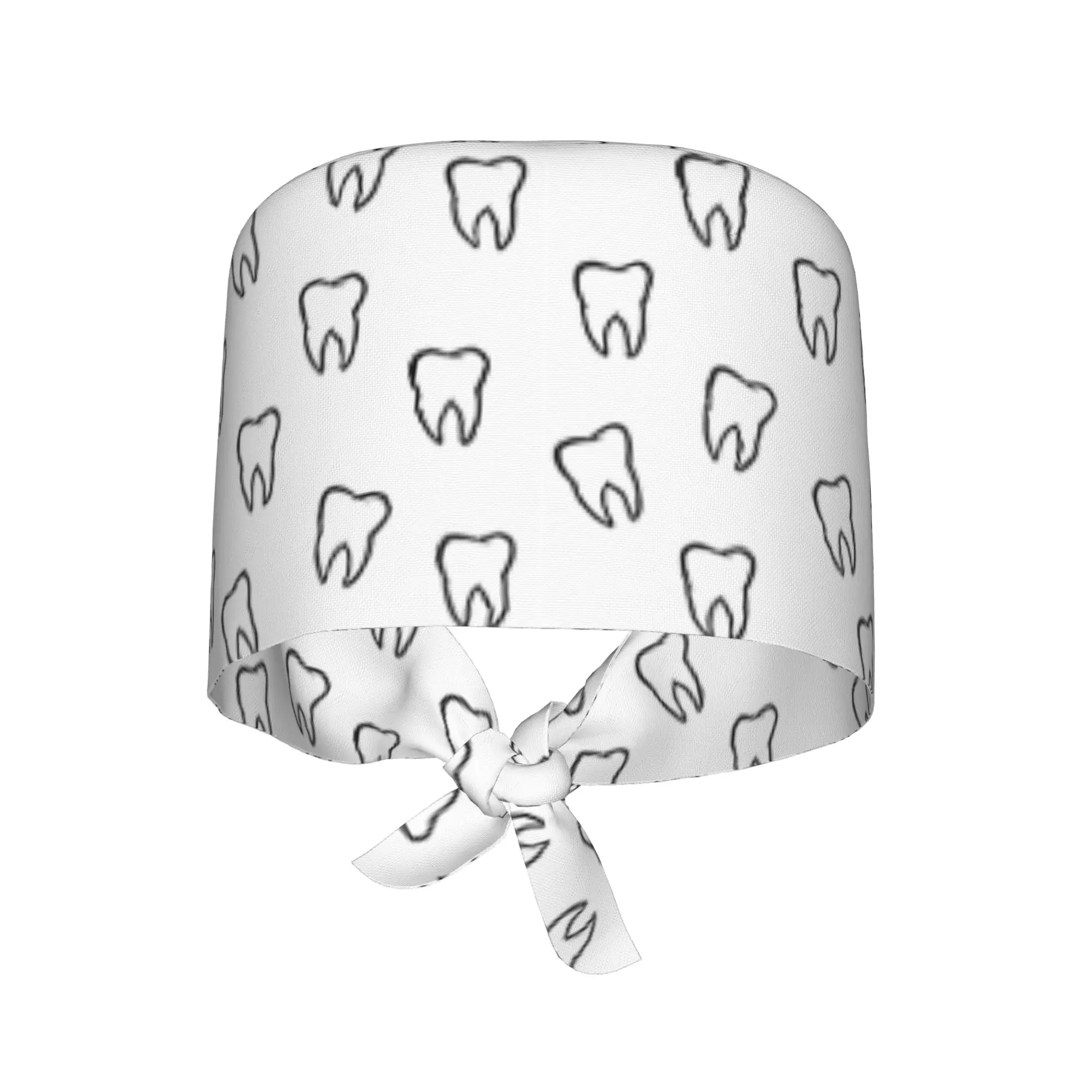Ząb Zęby Dentysta Stomatologia Czapka robocza Czapka do pracy Regulowana Modna Drukowana Wielofunkcyjna