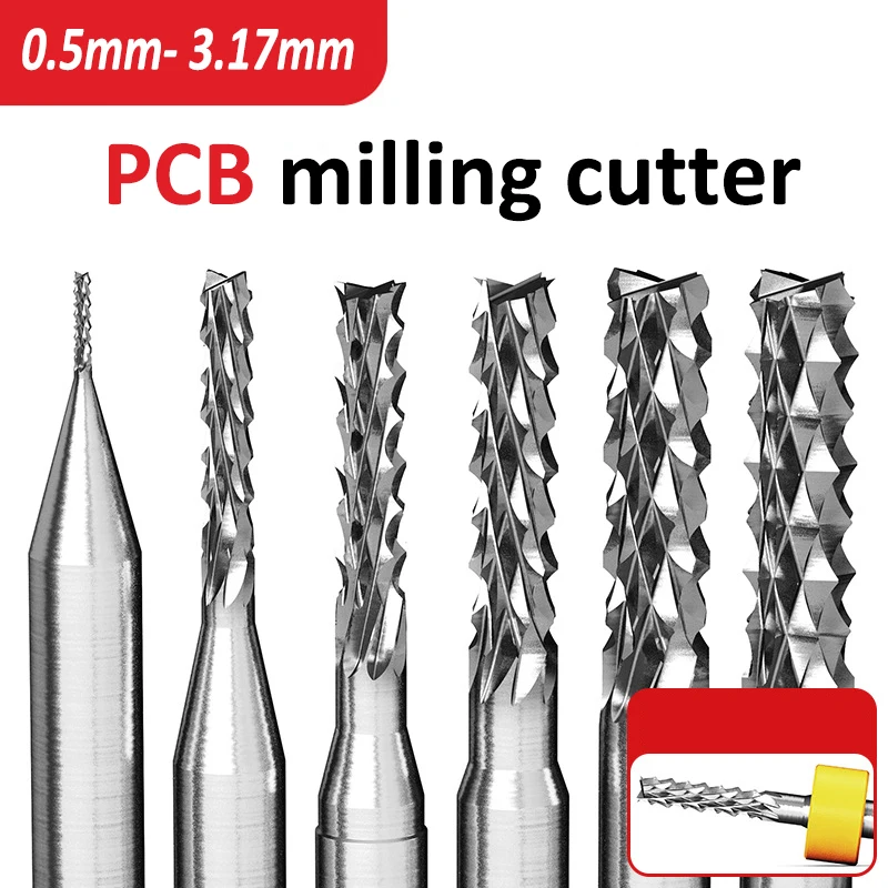1-10 szt. 0.5-3.175mm Mini wiertło stal wolframowa frez z węglika trzpienia 3.175mm rzeźba do wiertarka CNC… 1-10 szt. 0.5-3.175mm Mini wiertło stal wolframowa frez z węglika trzpienia 3.175mm rzeźba do wiertarka CNC…