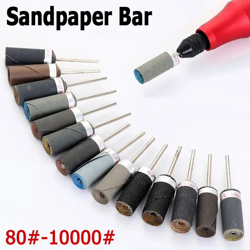 1-100 szt. Papier ścierny w sztyfcie o gradacji 80-10000, trzpień 2,35/3 mm, cylindryczny szlifierka w…