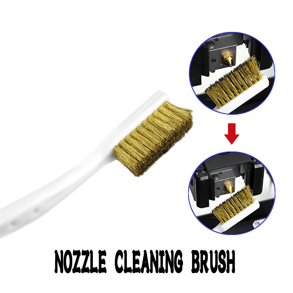 1/2/3szt Dysza szczoteczki do zębów z drutu miedzianego do drukarek 3D Ender 3 CR10 MK8 E3D Narzędzie do…