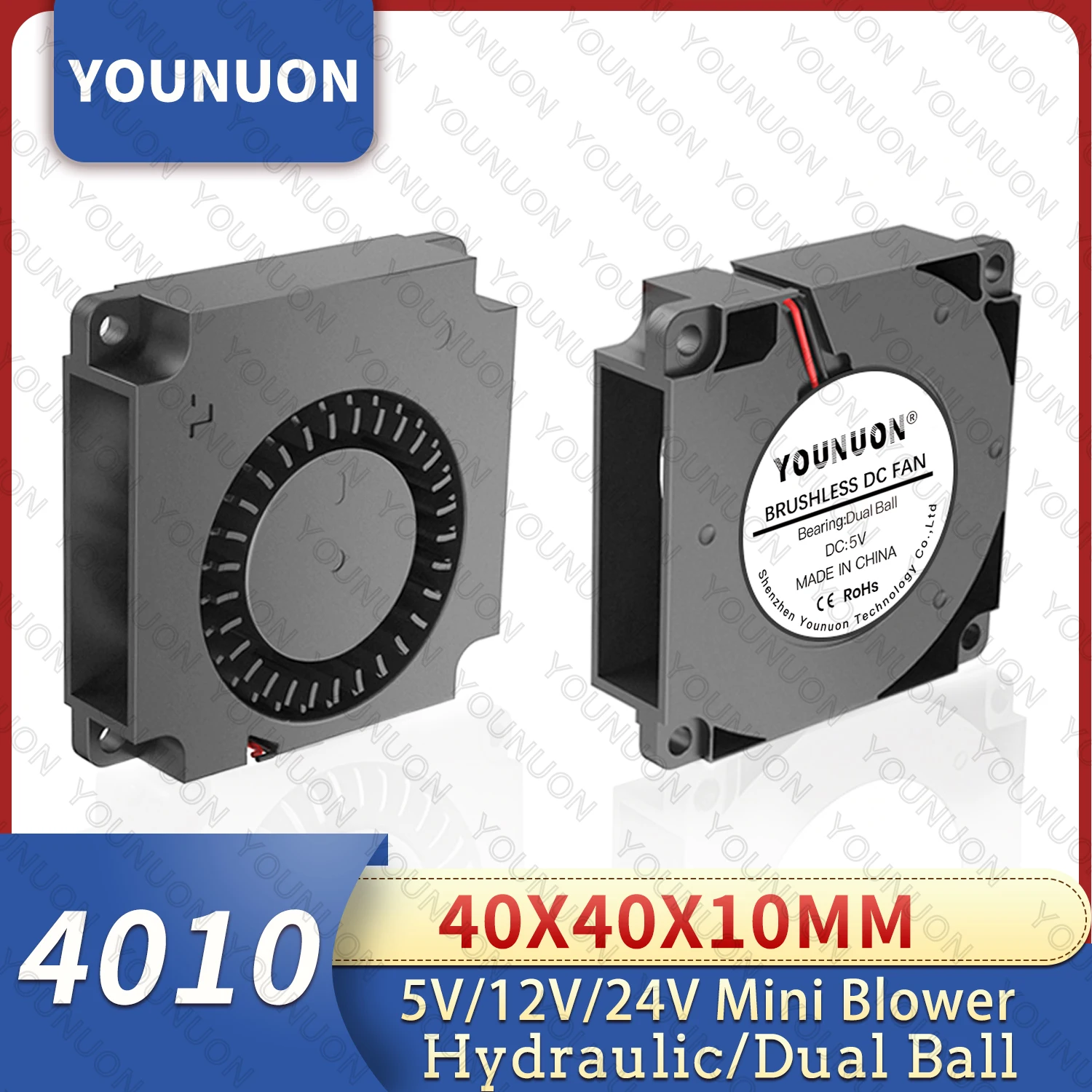 1/2/5 SZT. YOUNUON 40mm 24V Wentylator do Drukarki 3D 40x10MM Podwójny Kulowy Turbodoładowany Wysokobrotowy… 1/2/5 SZT. YOUNUON 40mm 24V Wentylator do Drukarki 3D 40x10MM Podwójny Kulowy Turbodoładowany Wysokobrotowy…