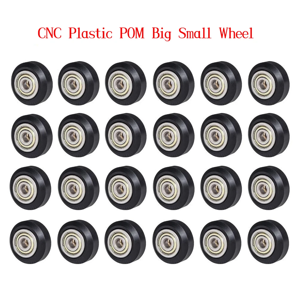 1/5/10/24PCS CNC Plastikowe POM Duże małe koło z łożyskiem Idler V-Slot Profil aluminiowy Perlin Pulley do… 1/5/10/24PCS CNC Plastikowe POM Duże małe koło z łożyskiem Idler V-Slot Profil aluminiowy Perlin Pulley do…